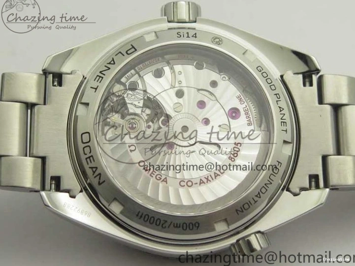 0306 Planet Ocean 600M Co-Axial GMT 43.5mm VSF 1:1 Best Edition Black Dial Orange Markers on SS Bracelet A8605 Super Clone Elegant 8024